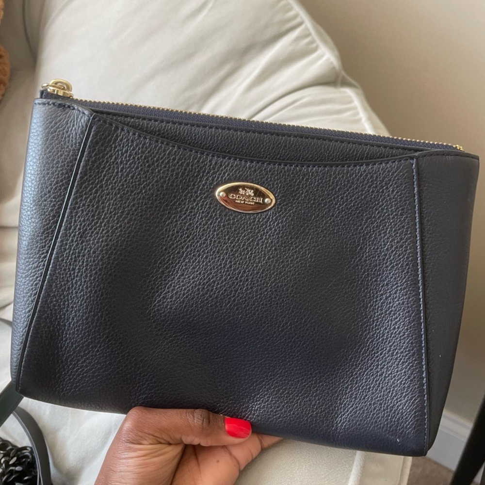 Coach Black Leather Clutch